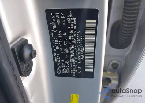 2013 Hyundai Genesis 3.8 из США, поврежденный, VIN KMHGC4DD9DU240605